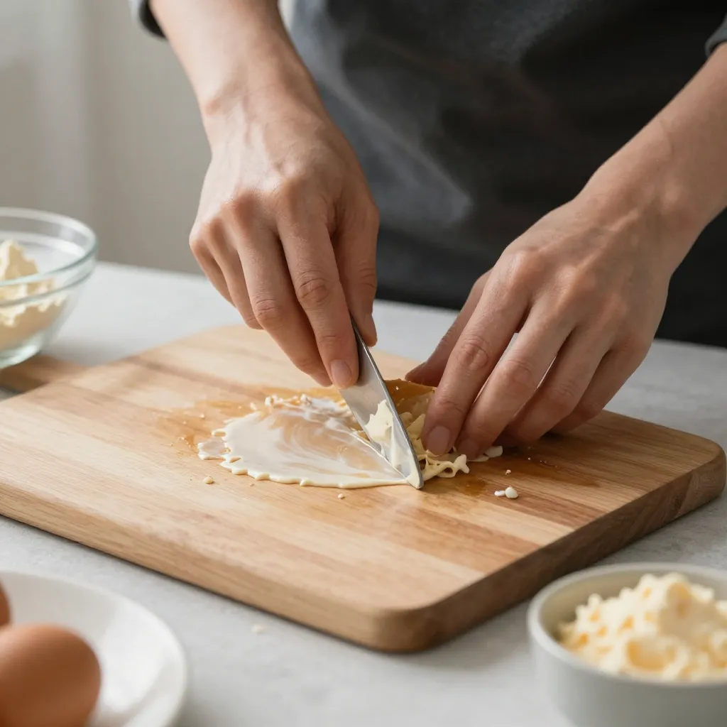 Natural photography of batch cooking preparation